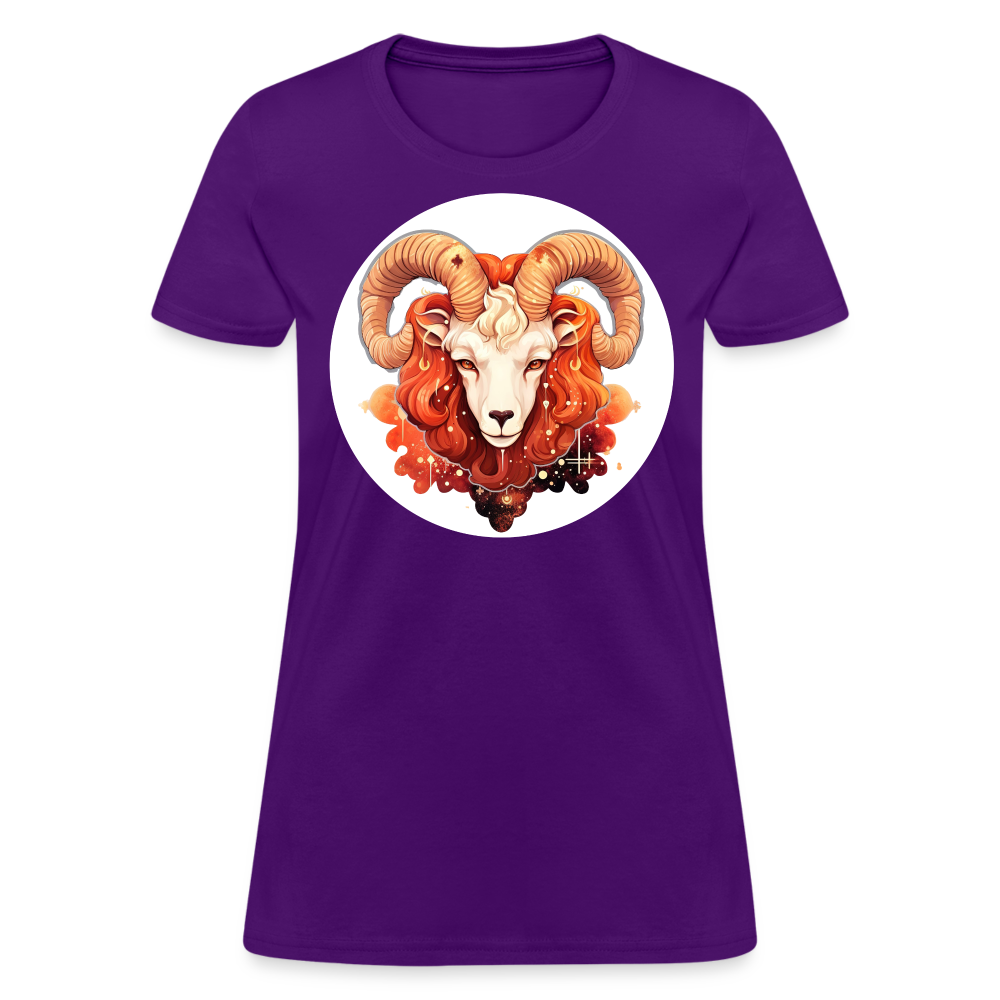 Women's Symbol Aries T-Shirt - purple