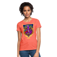 Thumbnail for Women's Cosmic Aries Design T-Shirt - heather coral