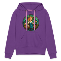 Thumbnail for Women’s Mosaic Virgo Premium Hoodie - purple 