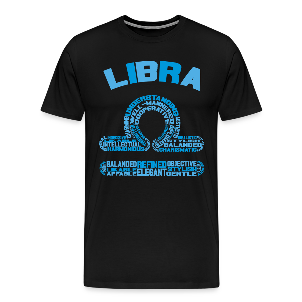 Men's Power Words Libra Premium T-Shirt - black