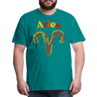 Thumbnail for Men's Power Words Aries Premium T-Shirt - teal