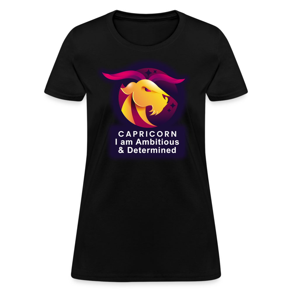 Women's Glow Capricorn T-Shirt - black