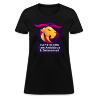 Thumbnail for Women's Glow Capricorn T-Shirt - black