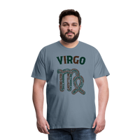 Thumbnail for Men's Power Words Virgo Premium T-Shirt - steel blue