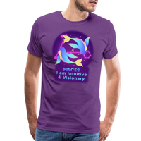 Thumbnail for Men's Neon Pisces Premium T-Shirt - purple