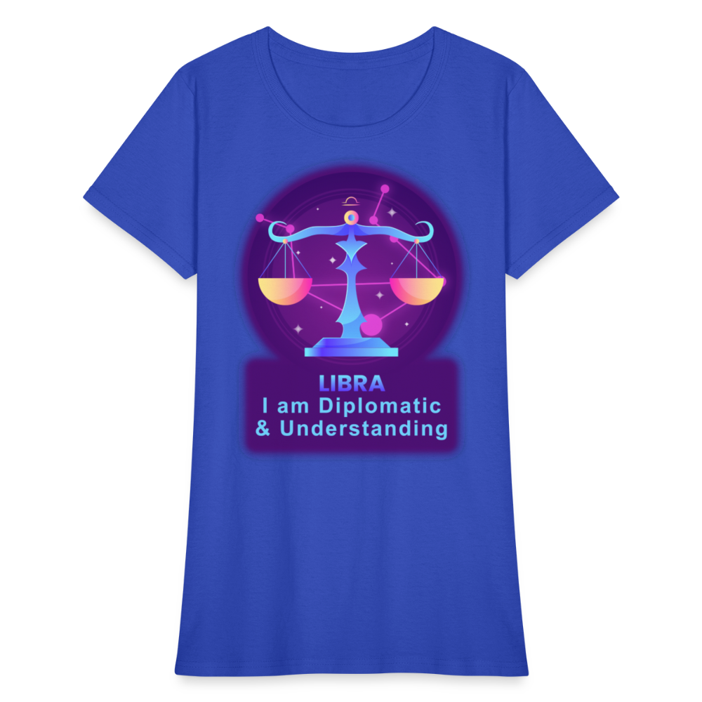 Women's Neon Libra T-Shirt - royal blue