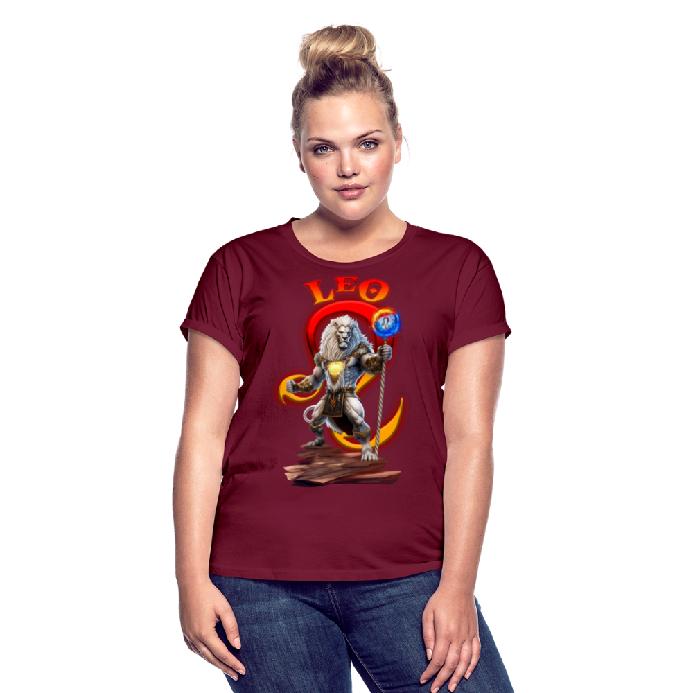 Women's Astral Leo Relaxed Fit T-Shirt - burgundy