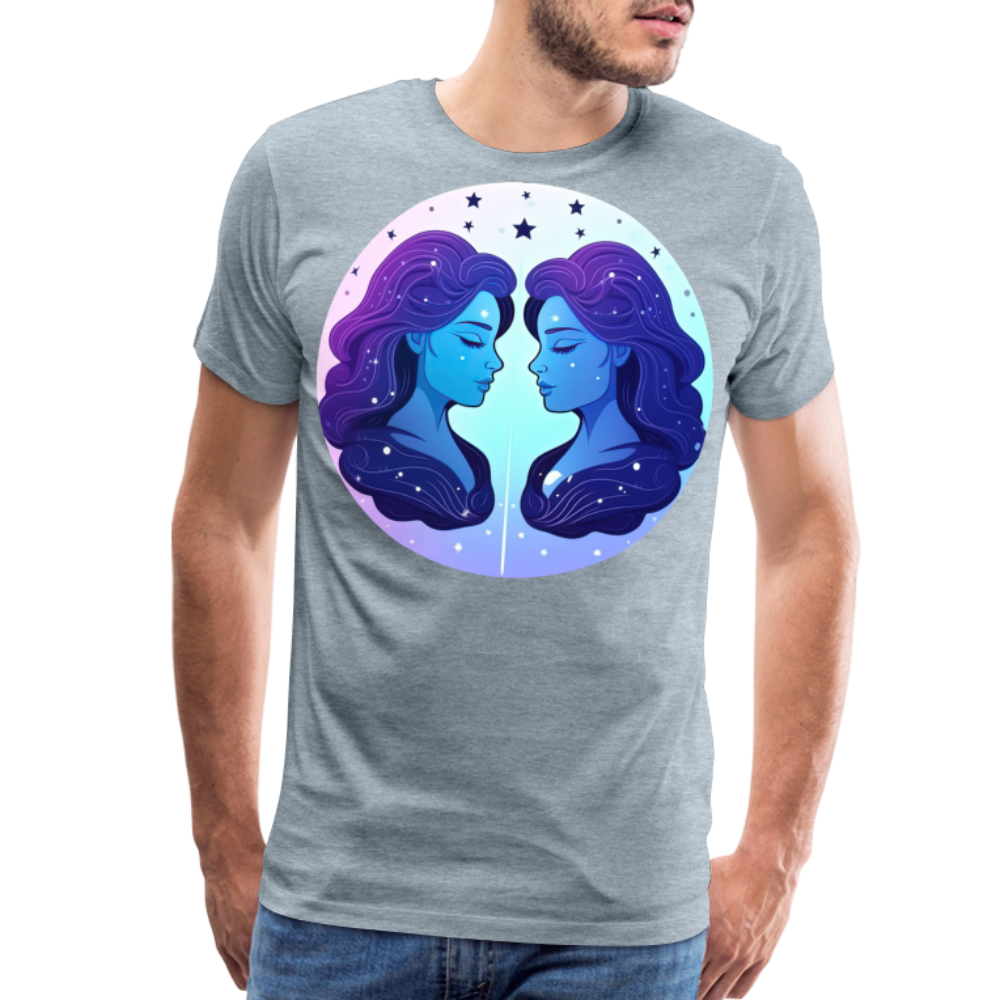 Men's Magic Gemini Premium T-Shirt - heather ice blue