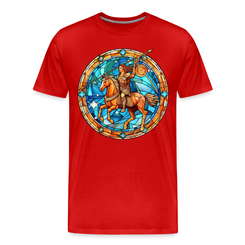 Men's Mosaic Sagittarius Premium T-Shirt - red