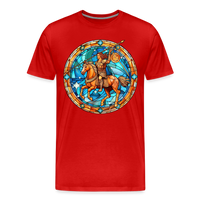 Thumbnail for Men's Mosaic Sagittarius Premium T-Shirt - red