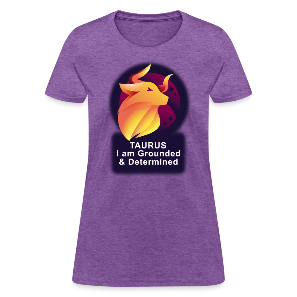 Women's Glow Taurus T-Shirt - purple heather