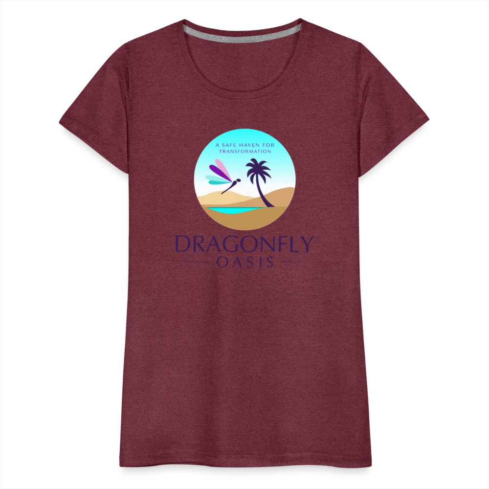 Women's Dragonfly Oasis V.1 Premium T-Shirt - heather burgundy