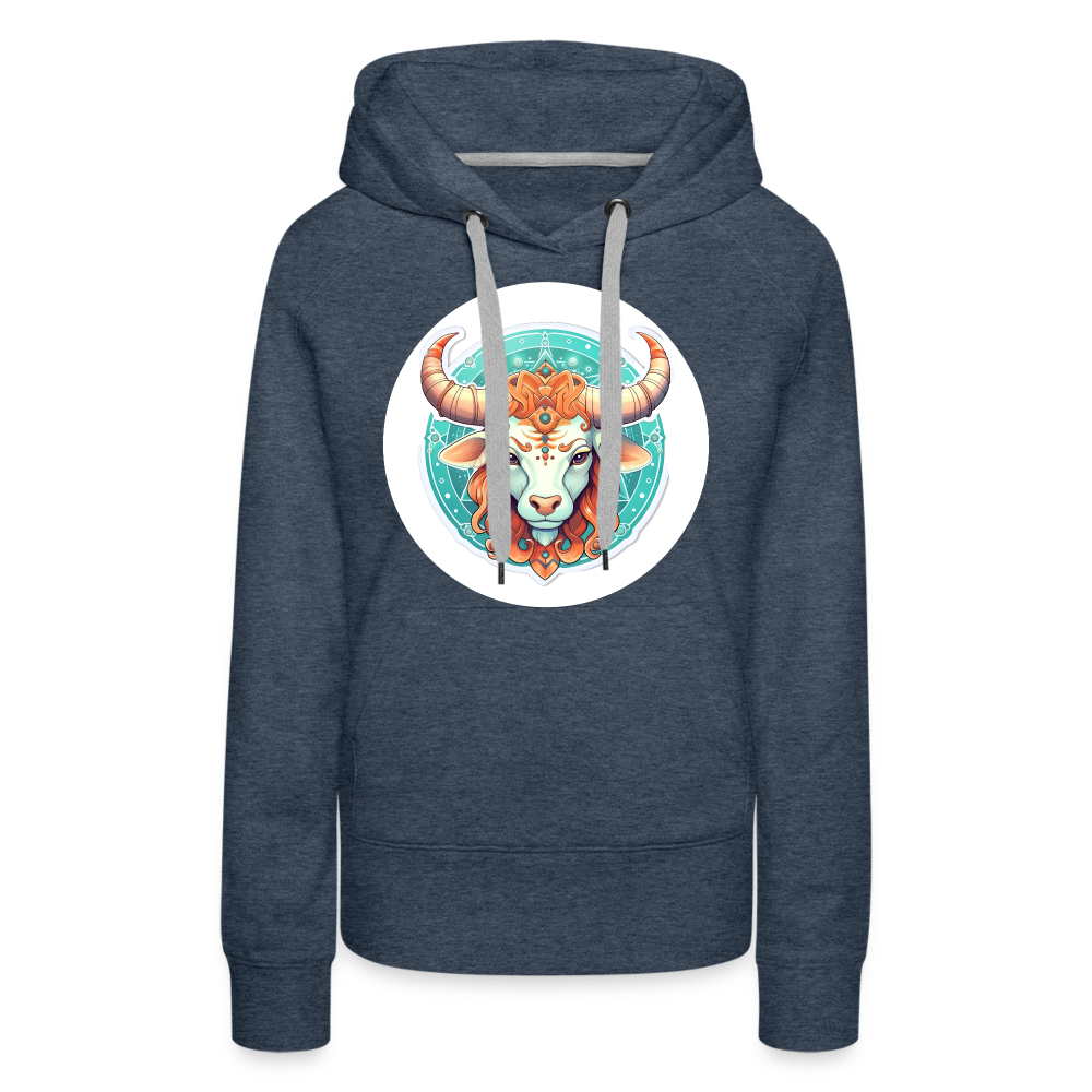 Women’s Symbol Taurus Premium Hoodie - heather denim