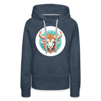 Thumbnail for Women’s Symbol Taurus Premium Hoodie - heather denim