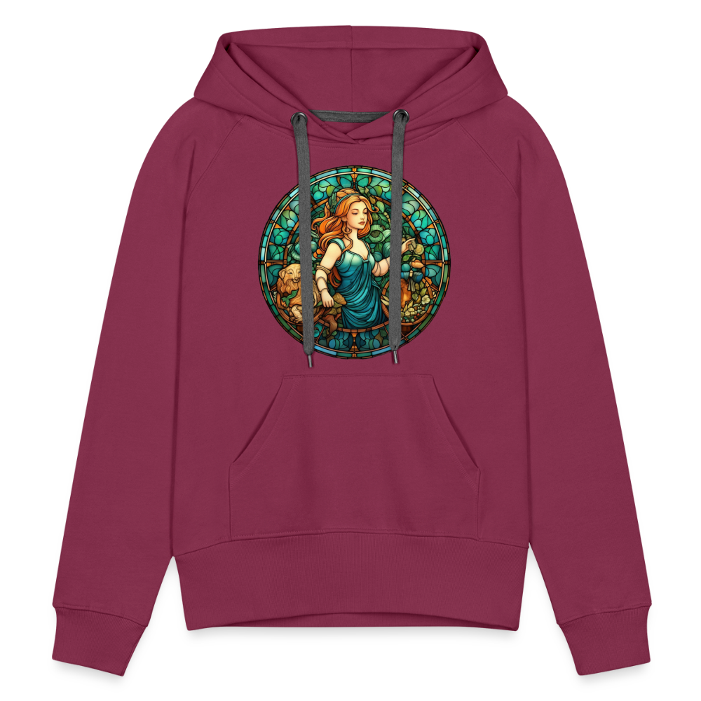 Women’s Mosaic Virgo Premium Hoodie - burgundy