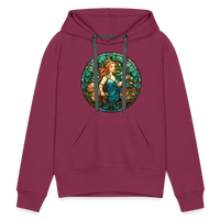 Thumbnail for Women’s Mosaic Virgo Premium Hoodie - burgundy