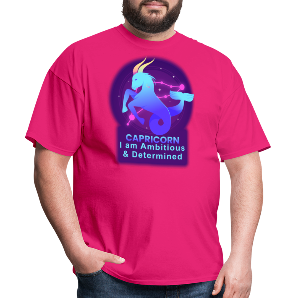 Men's Neon Capricorn Classic T-Shirt - fuchsia