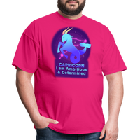 Thumbnail for Men's Neon Capricorn Classic T-Shirt - fuchsia