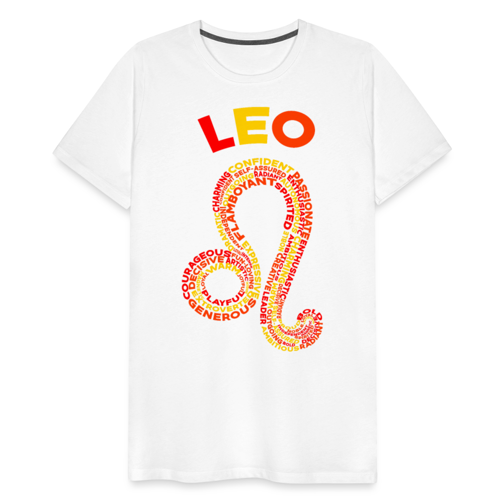 Men's Power Words Leo Premium T-Shirt - white