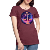 Thumbnail for Women’s Magic Libra Premium T-Shirt - heather burgundy