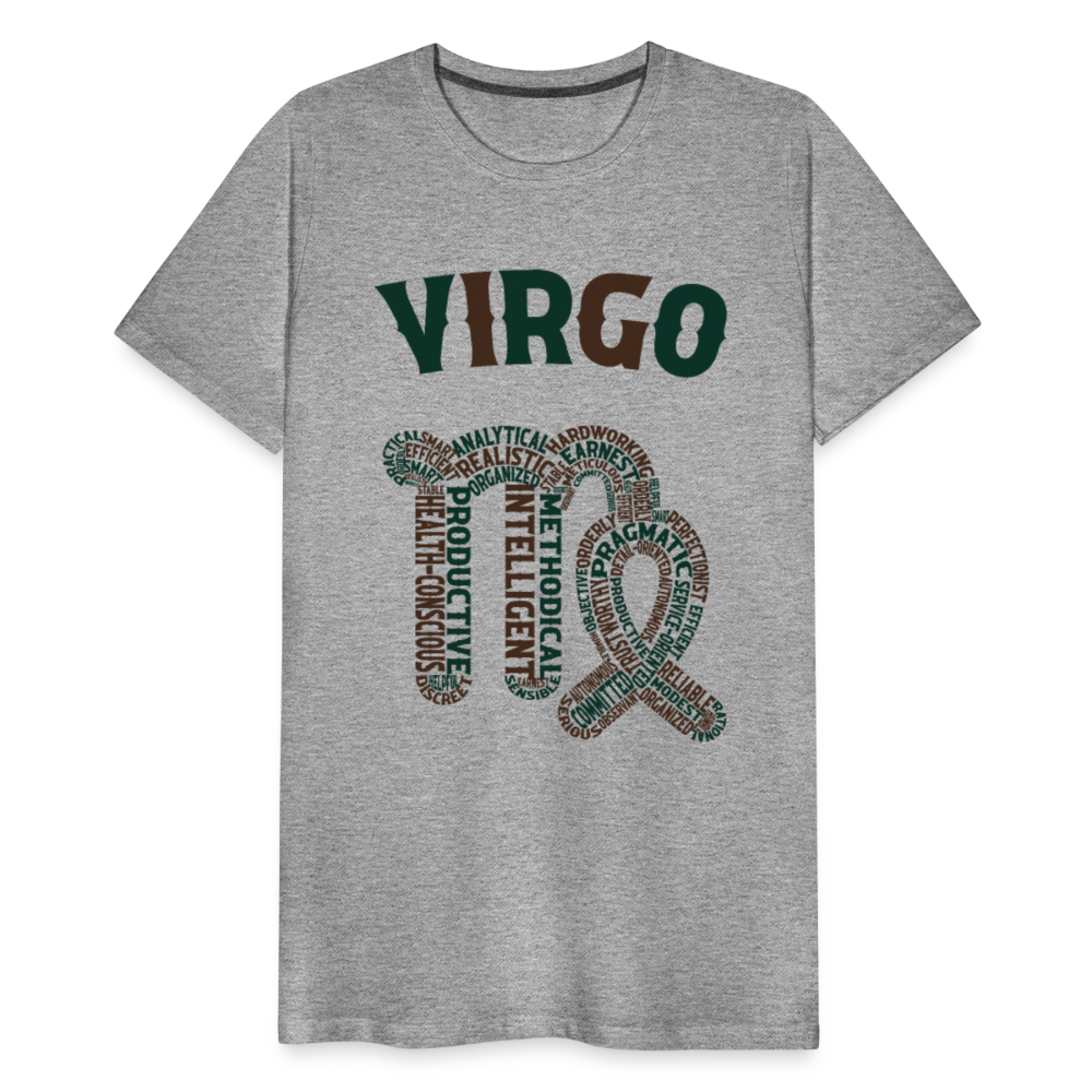 Men's Power Words Virgo Premium T-Shirt - heather gray