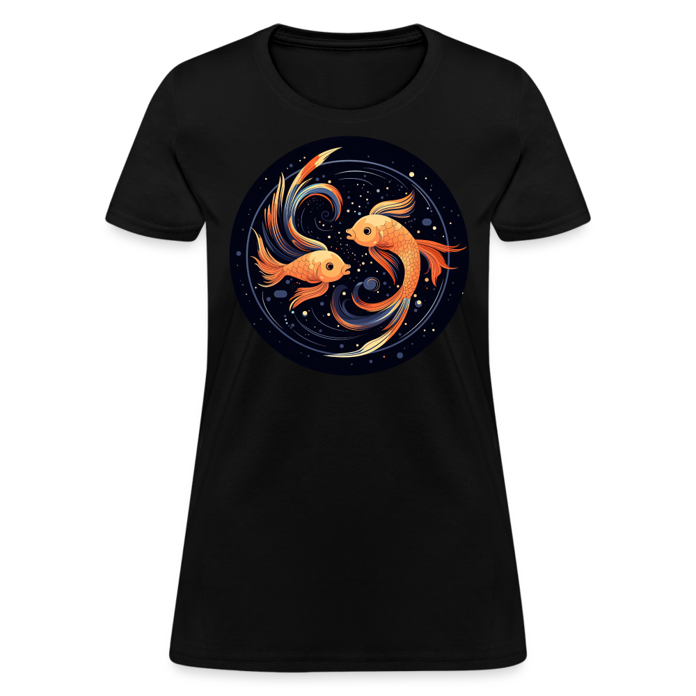 Women's Mystic Pisces T-Shirt - black