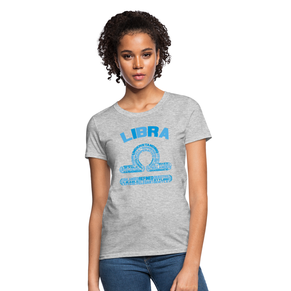 Women's Power Words Libra T-Shirt - heather gray