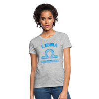 Thumbnail for Women's Power Words Libra T-Shirt - heather gray