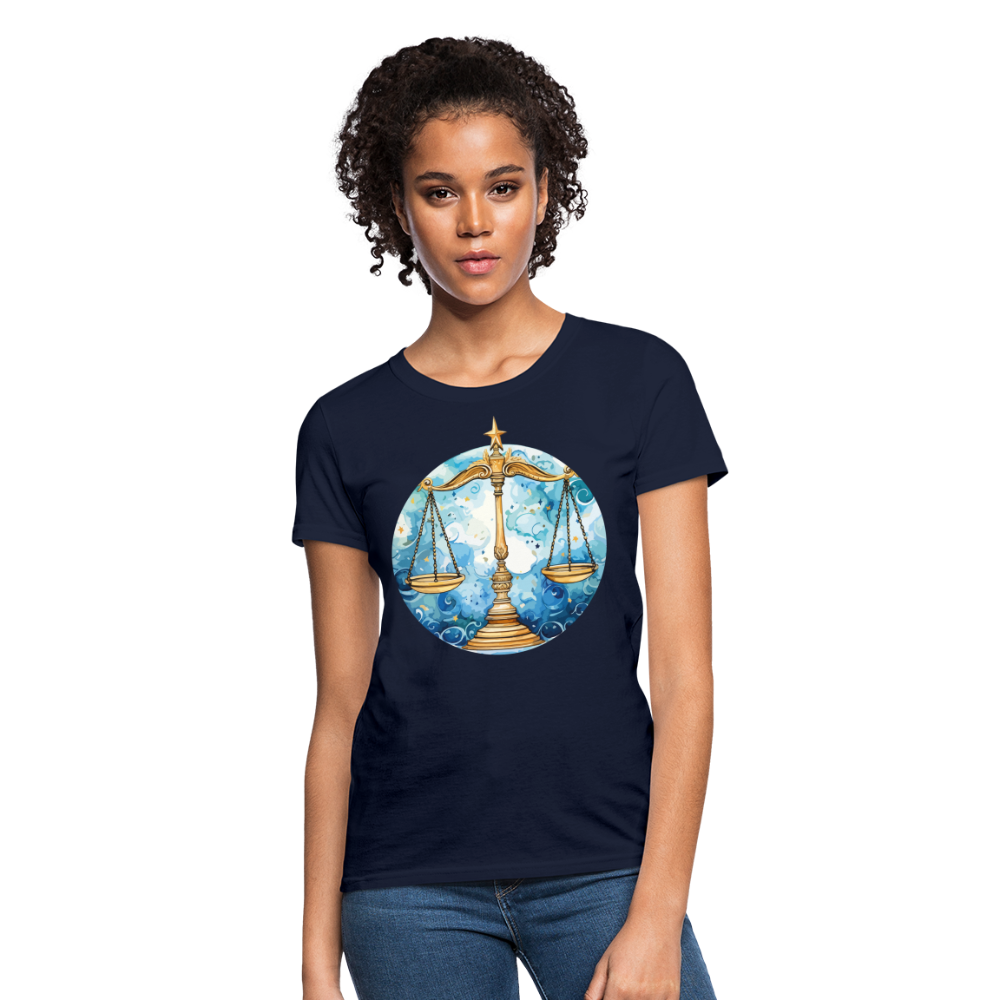 Women's Mythical Libra T-Shirt - navy