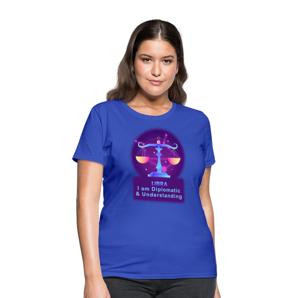 Women's Neon Libra T-Shirt - royal blue