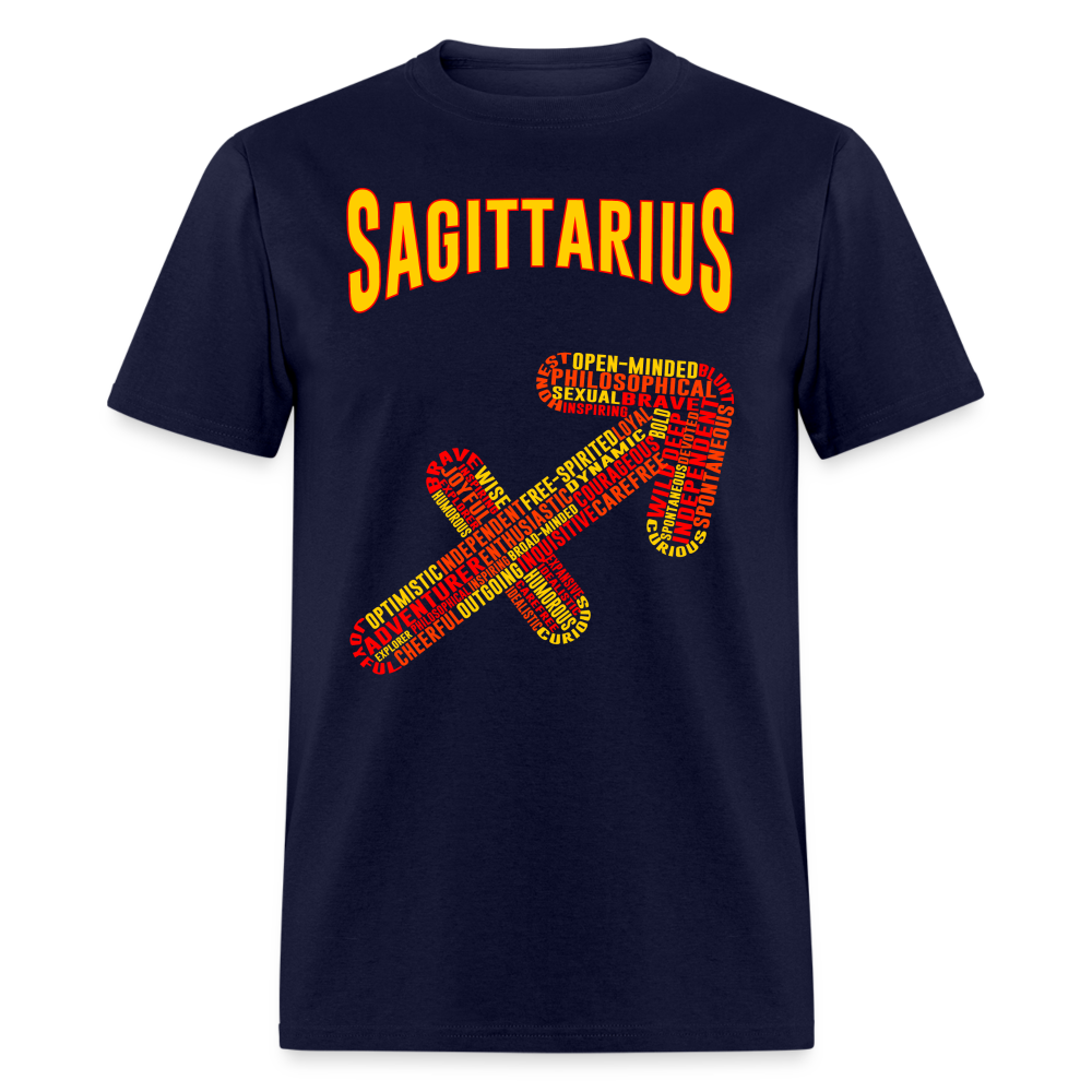 Men's Power Words Sagittarius Classic T-Shirt - navy