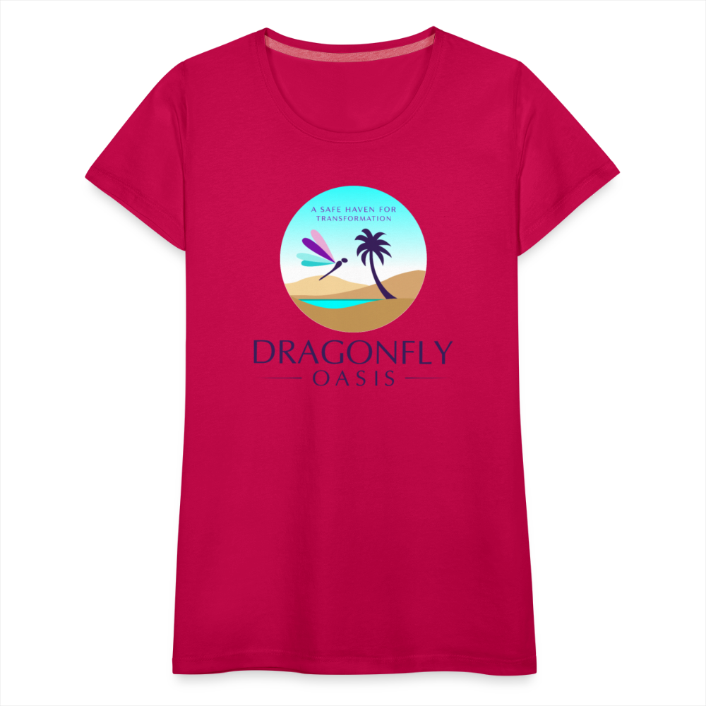 Women's Dragonfly Oasis V.1 Premium T-Shirt - dark pink