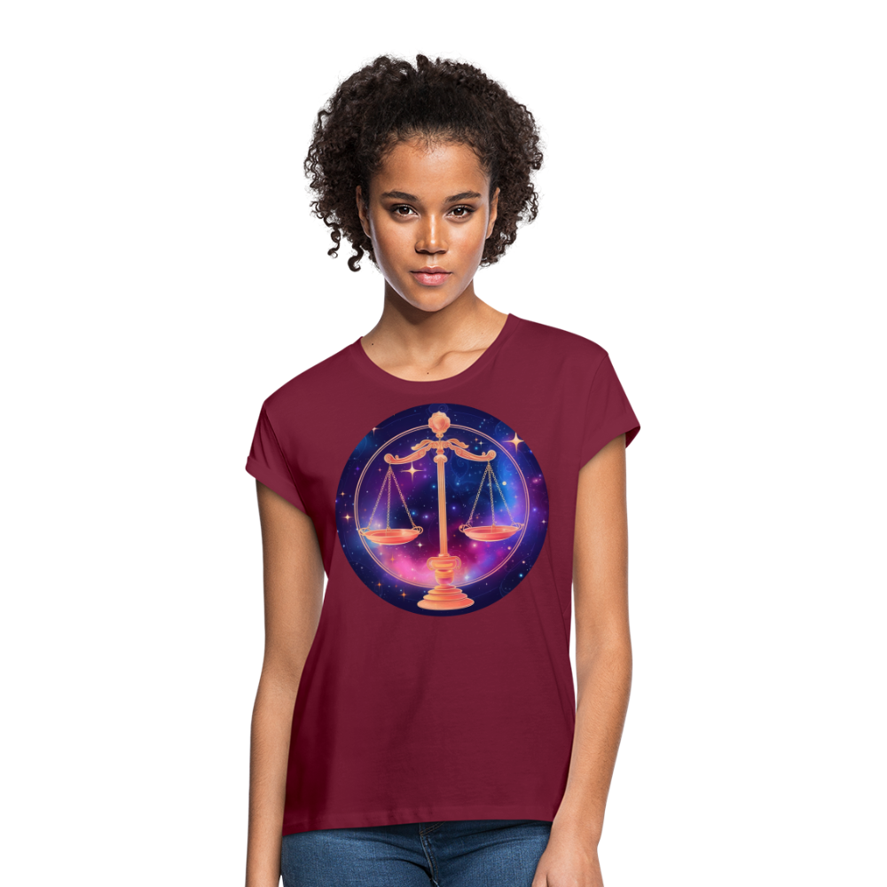 Women's Magic Libra Relaxed Fit T-Shirt - burgundy