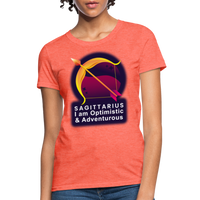 Thumbnail for Women's Glow Sagittarius T-Shirt - heather coral