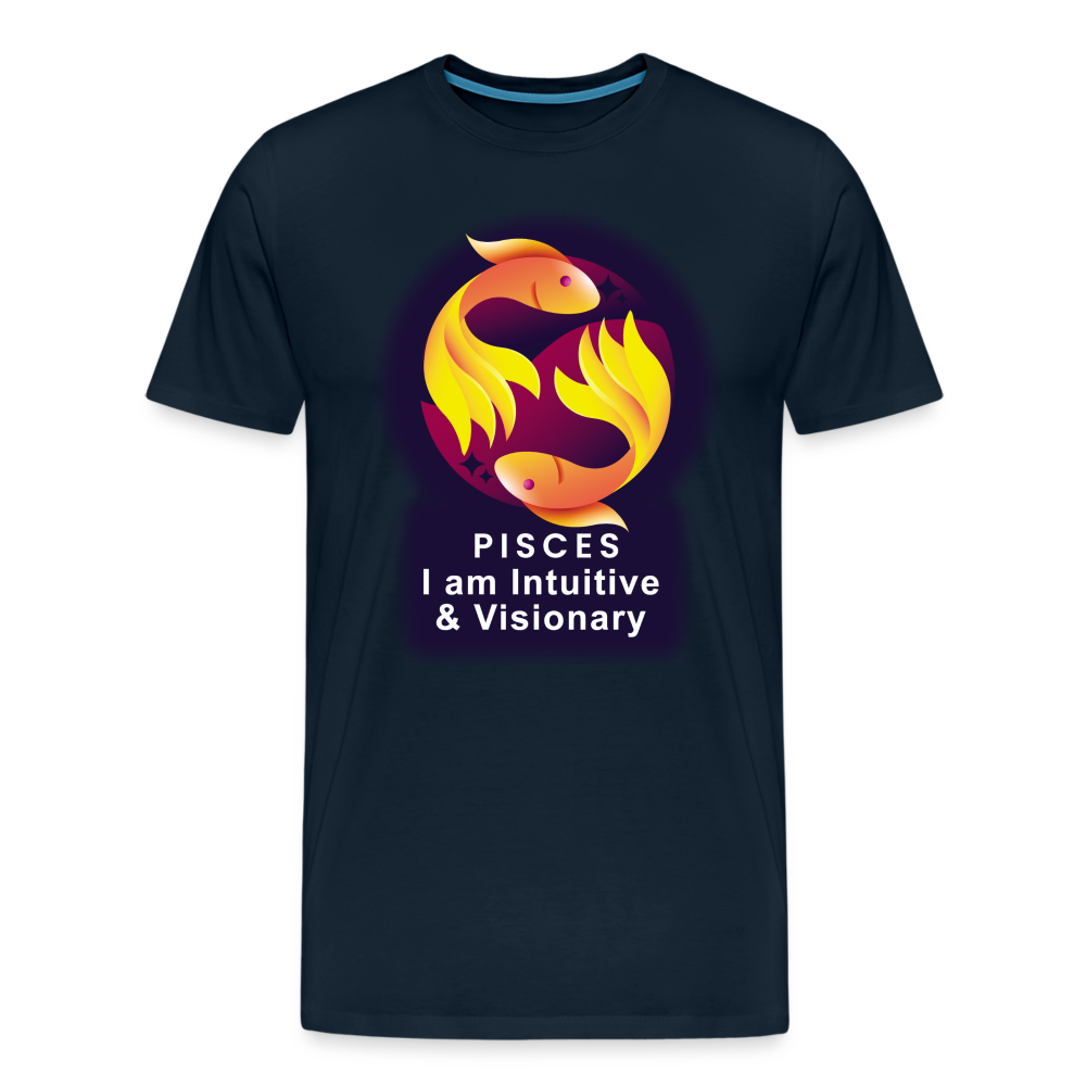 Men's Glow Pisces Premium T-Shirt - deep navy