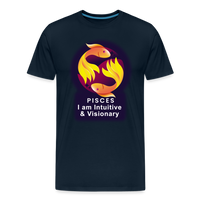 Thumbnail for Men's Glow Pisces Premium T-Shirt - deep navy