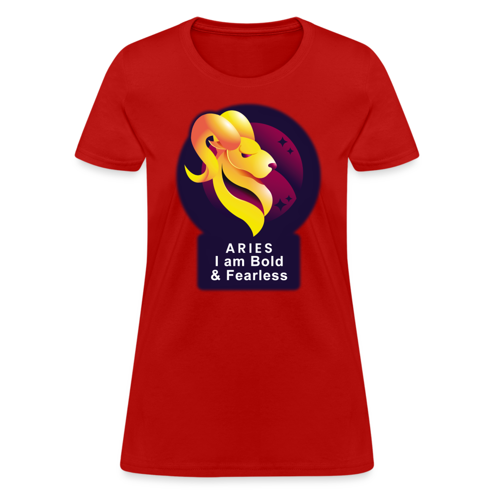 Women's Glow Aries T-Shirt - red