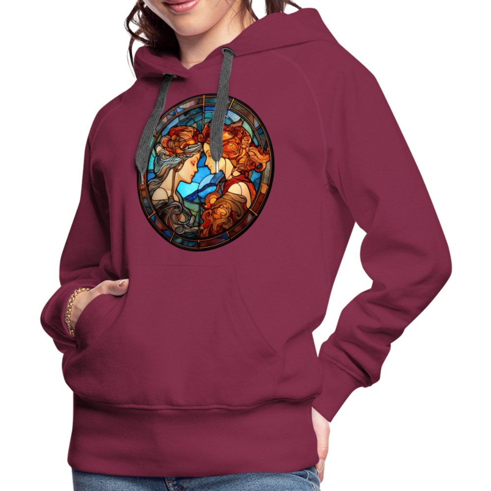 Women’s Mosaic Gemini Premium Hoodie - burgundy