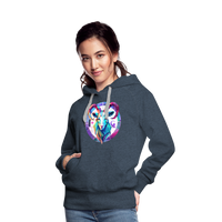 Thumbnail for Women’s Mythical Aries Premium Hoodie - heather denim