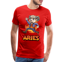 Thumbnail for Men's Playful Aries Premium T-Shirt - red