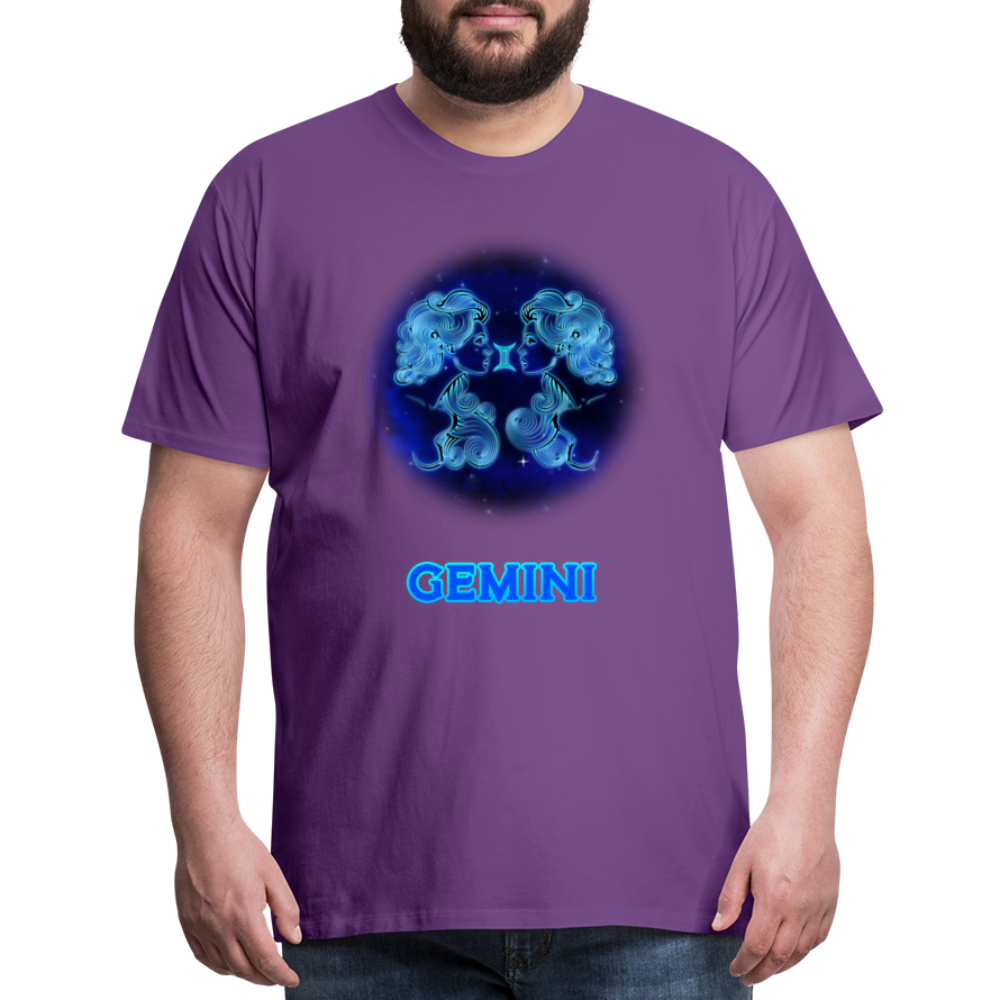 Men's Gemini Premium T-Shirt - purple