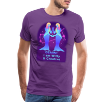 Thumbnail for Men's Neon Gemini Premium T-Shirt - purple