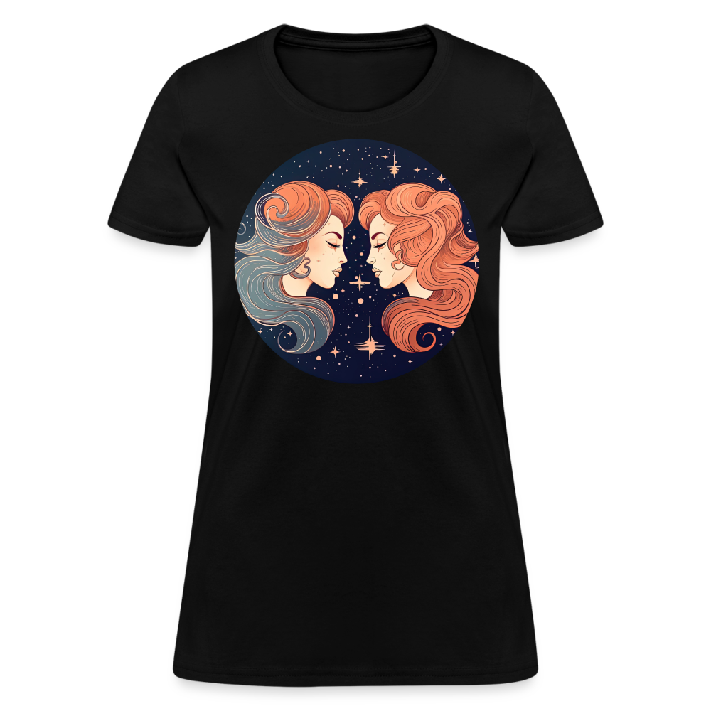 Women's Mystic Gemini T-Shirt - black