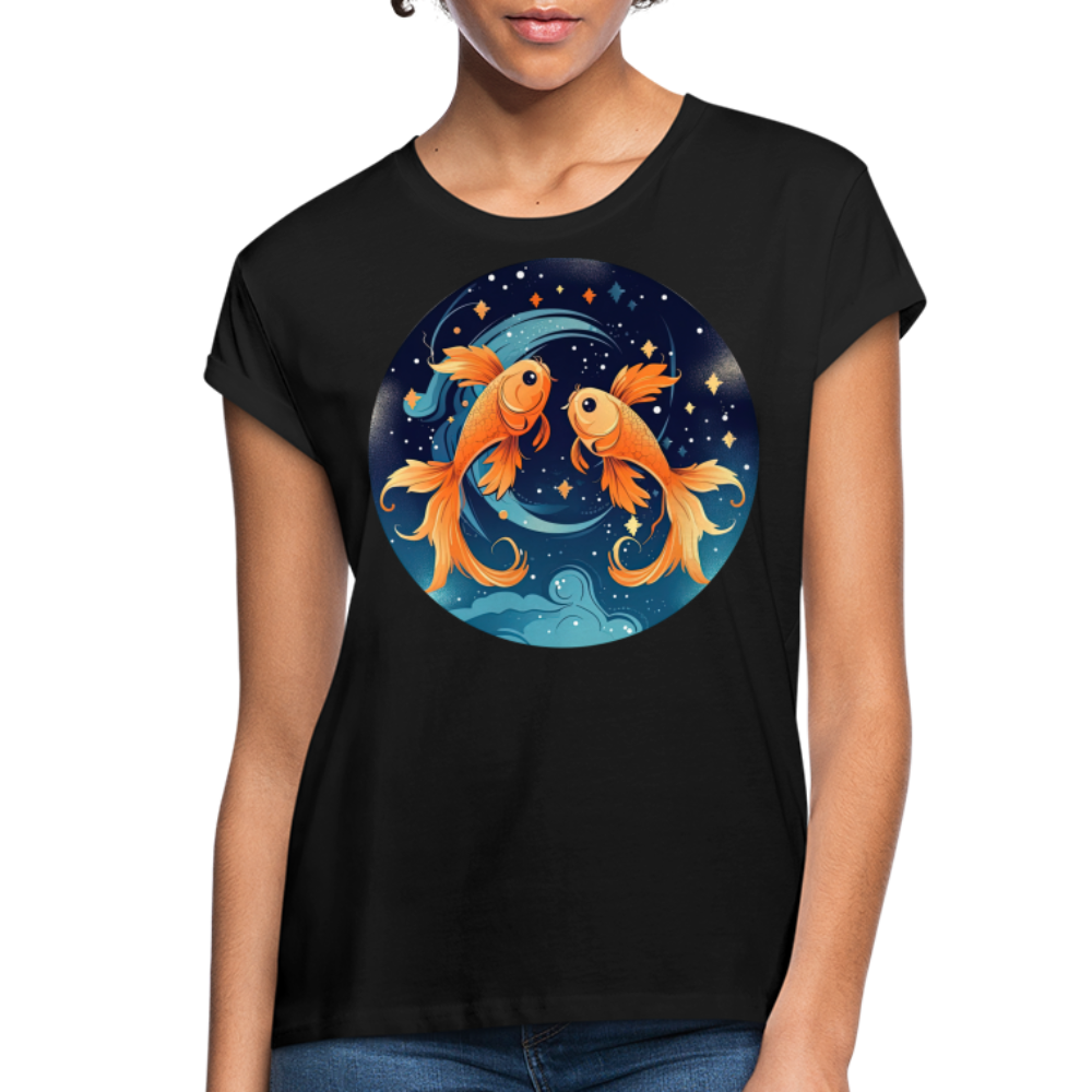 Women's Magic Pisces Relaxed Fit T-Shirt - black