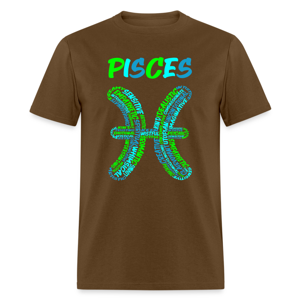 Men's Power Words Pisces Classic T-Shirt - brown