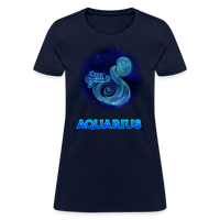 Thumbnail for Women's Stellar Aquarius T-Shirt - navy