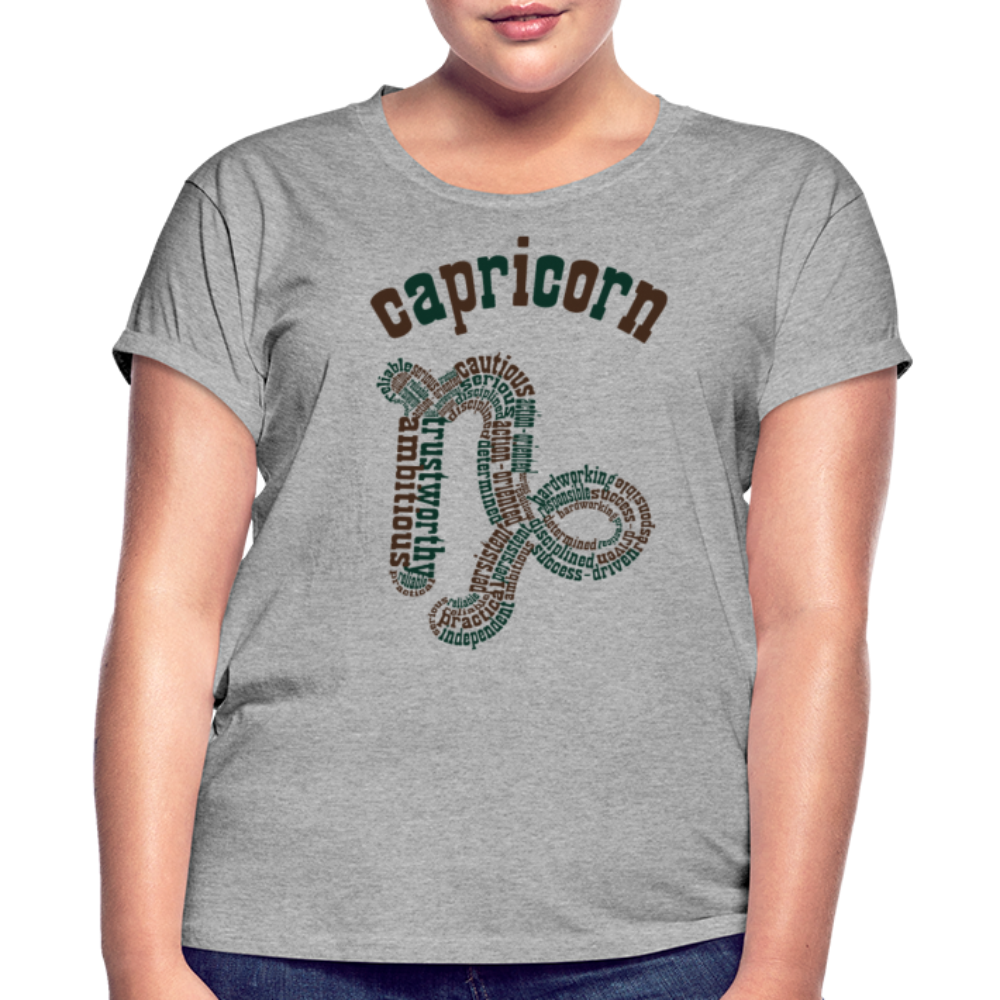 Women's Power Words Capricorn Relaxed Fit T-Shirt - heather gray