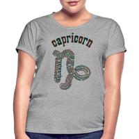 Thumbnail for Women's Power Words Capricorn Relaxed Fit T-Shirt - heather gray