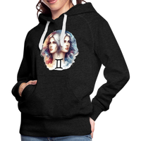 Thumbnail for Women’s Mythical Gemini Premium Hoodie - charcoal grey