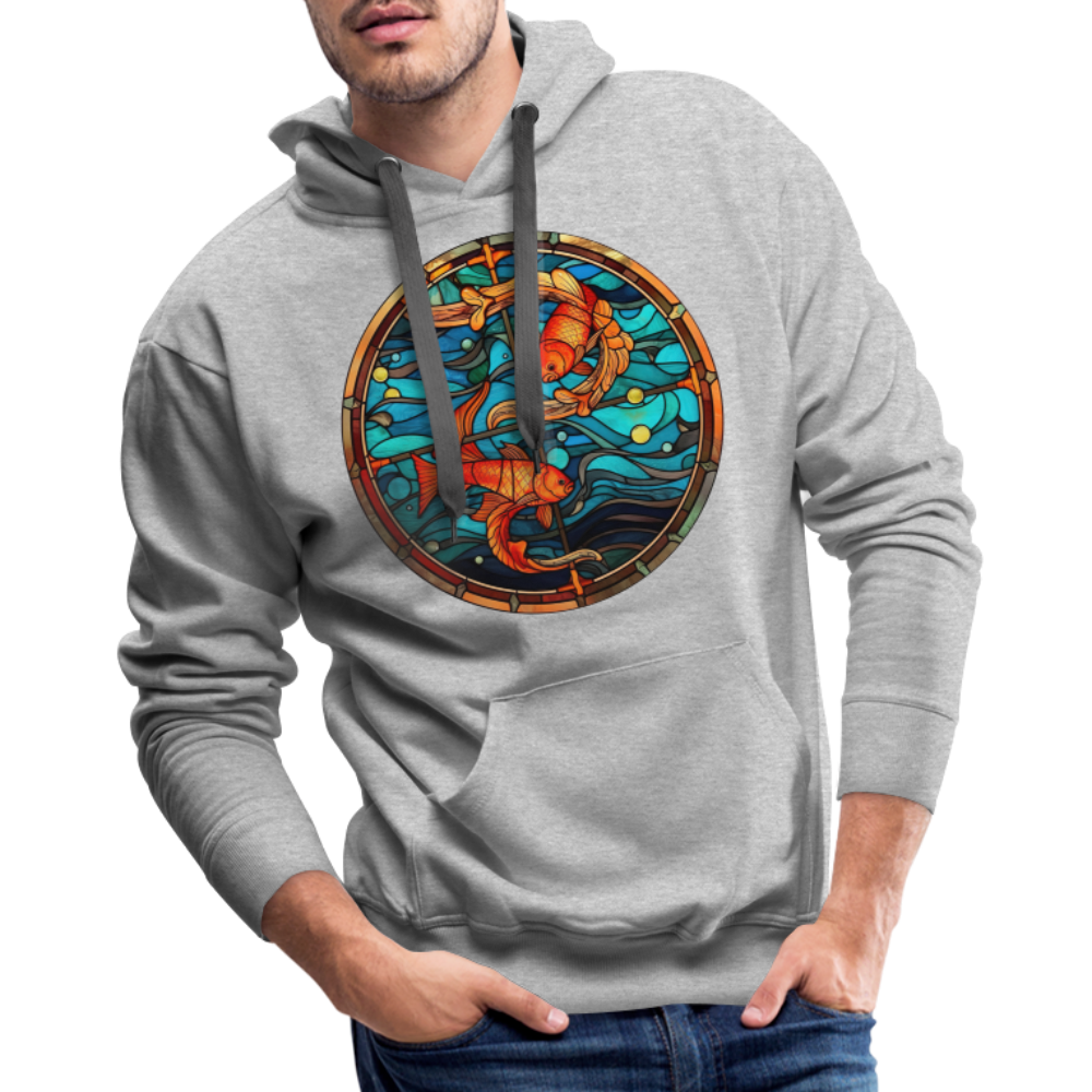 Men’s Mosaic Pisces Premium Hoodie - heather grey